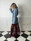 Viva Double Breasted Demin Blazer - Vintage Blue