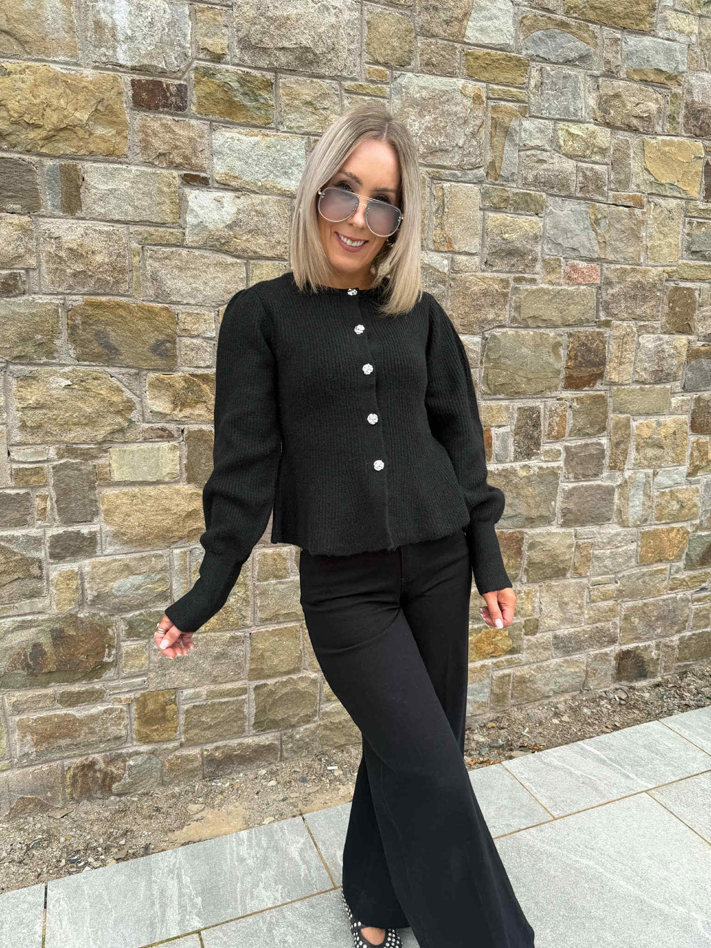 Annie Knitted Cardigan - Black