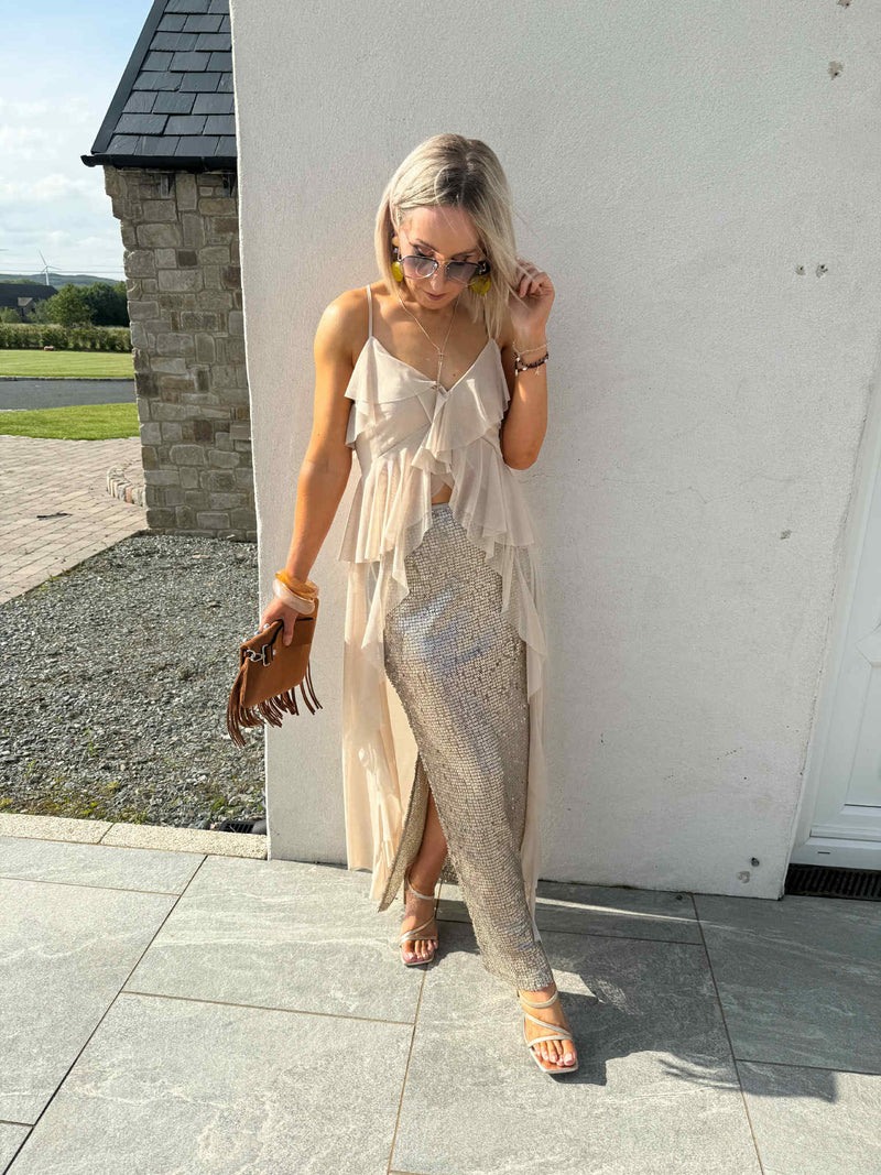 Reo Longline Cami Top - Ivory
