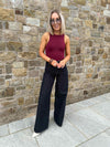 Sadie Palazzo Jeans - Dark Denim