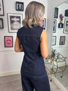 Nua Fitted Denim Waistcoat - Indigo