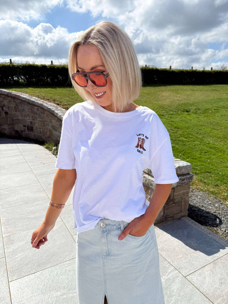 Let’s Go Girls! Embroidered T-Shirt