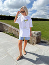 Olive Ice Cocktail Glass Oversized T-Shirt - White
