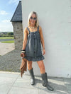 Oregon Acid Wash Denim Dress - Black