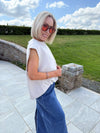 Piper Sleeveless Bomber - Beige