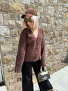 Lizzy Cardigan - Coffee