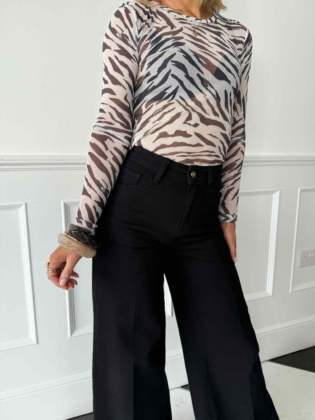 Perri Palazzo Jeans - Black