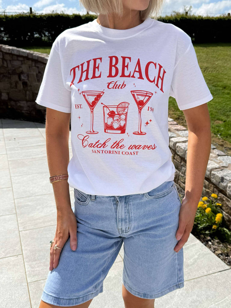 The Beach Club Graphic T-Shirt - White