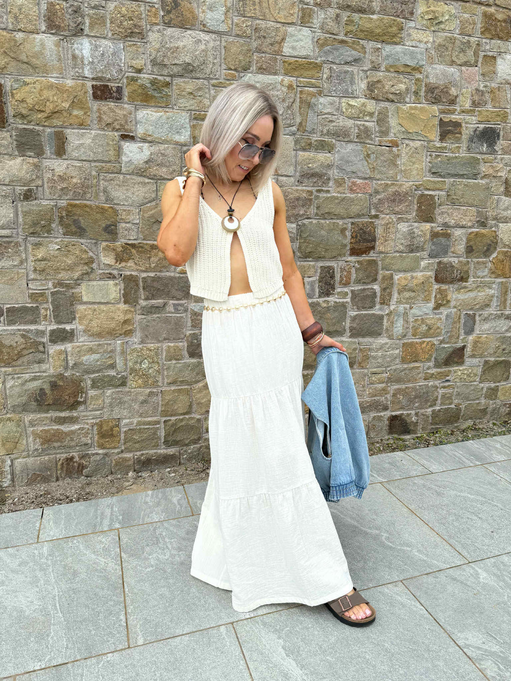 Sikka Maxi Skirt - Cloud Dancer