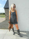 Oregon Acid Wash Denim Dress - Black