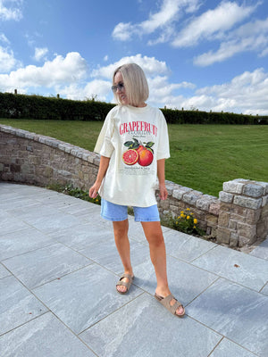 Grapefruit Florida Oversized T-Shirt - Lemon
