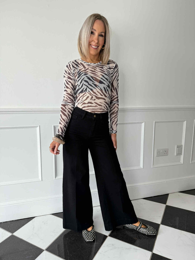 Perri Palazzo Jeans - Black