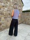 Saria Quilted Gilet - Striped Lavender