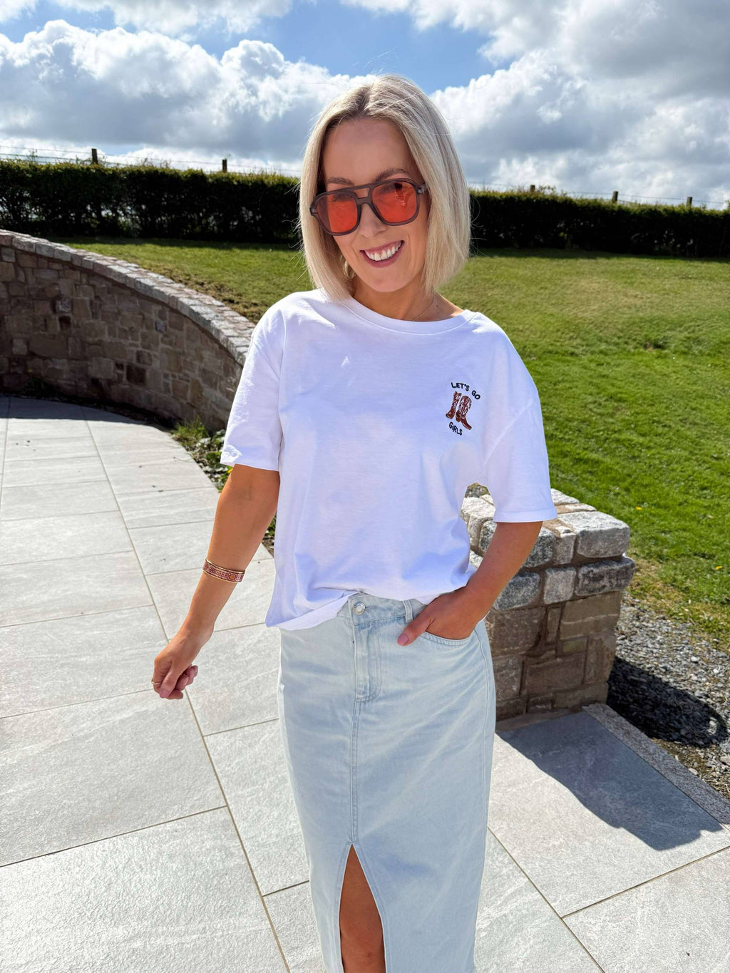Let’s Go Girls! Embroidered T-Shirt