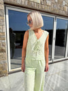 Tobine Tie Waistcoat - Lime Green