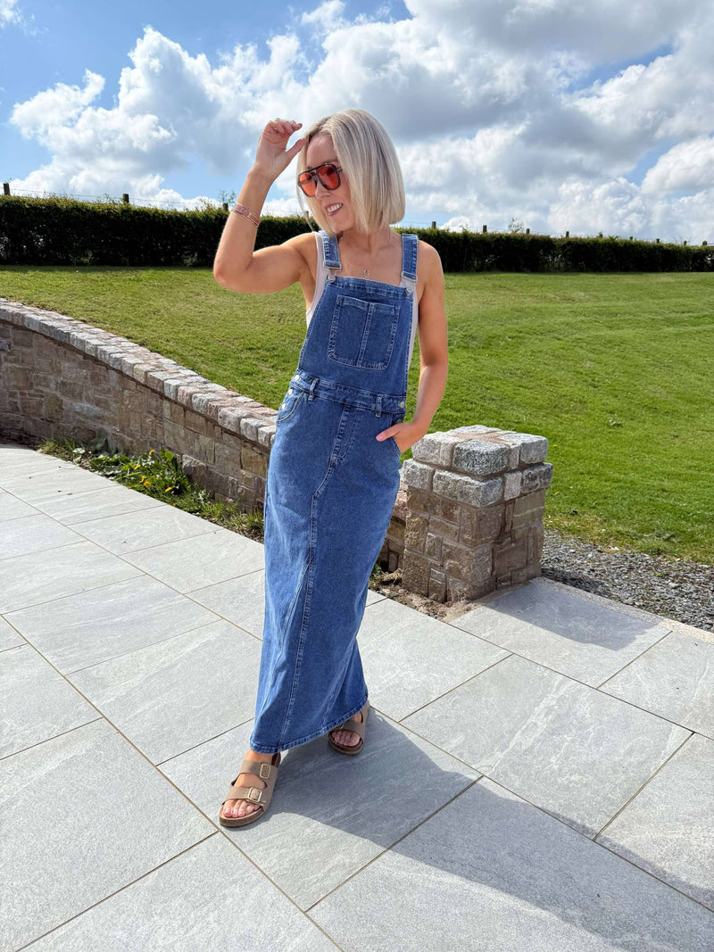 Elora Pinafore Dress - Denim