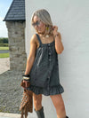 Oregon Acid Wash Denim Dress - Black