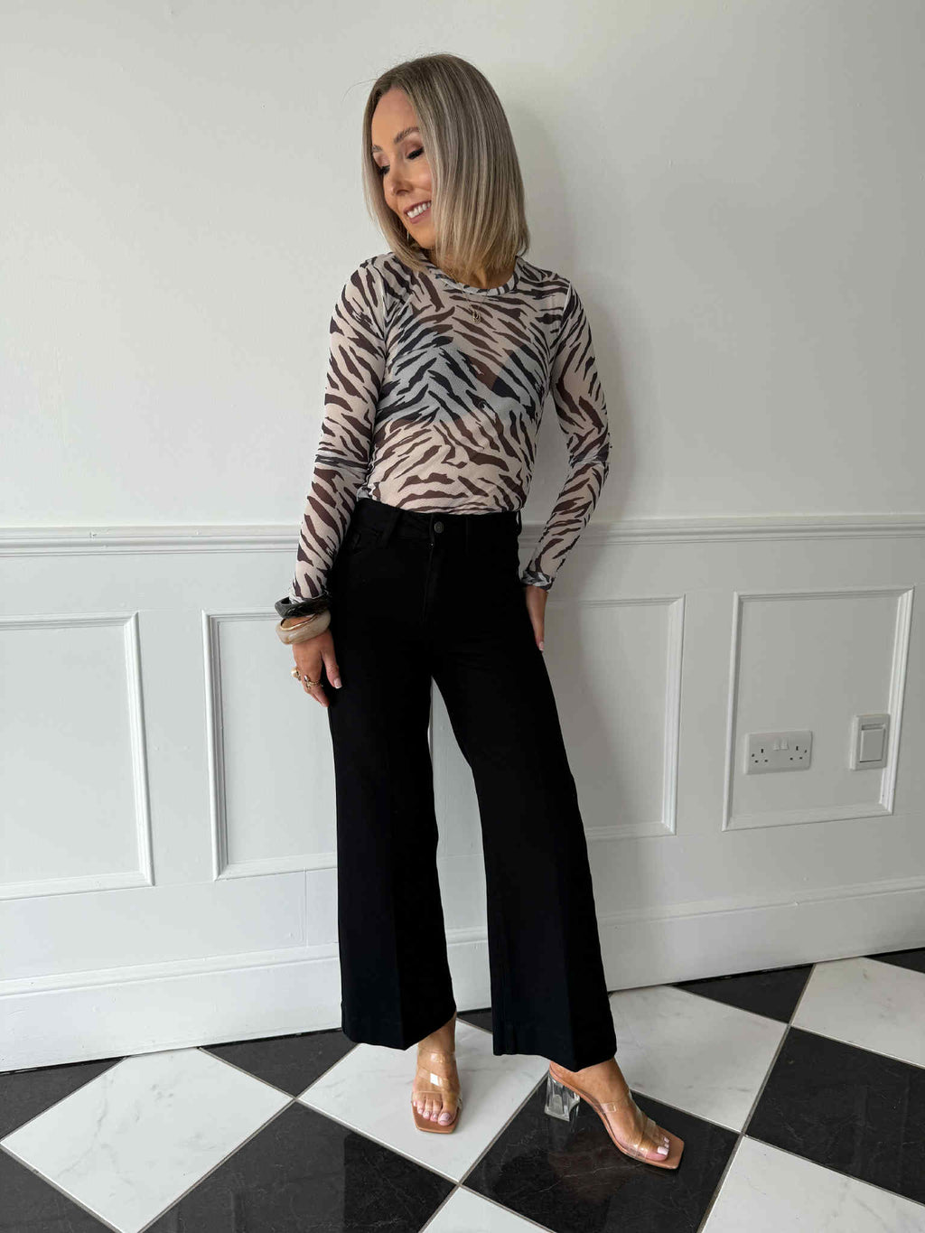 Lee High Waist Cropped Jeans - Black