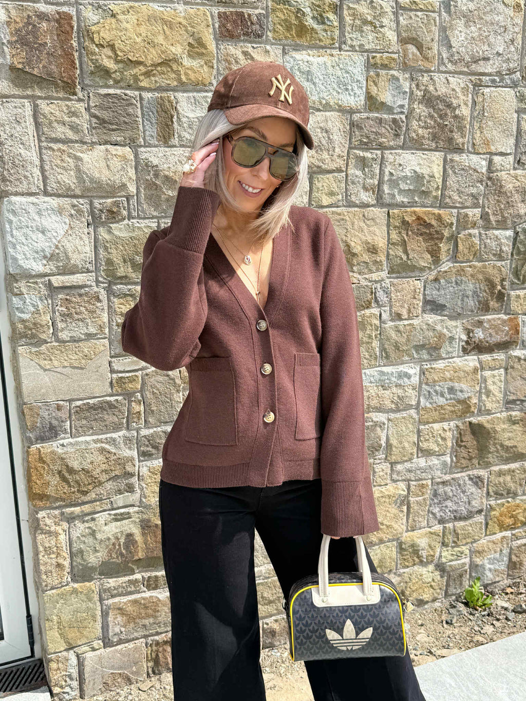 Lizzy Cardigan - Coffee