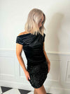 Darla Velvet Off Shoulder Top - Black