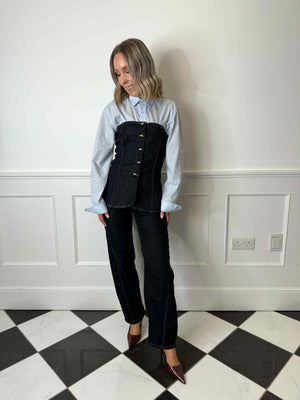 Bailee Barrel Leg Jeans - Dark Denim