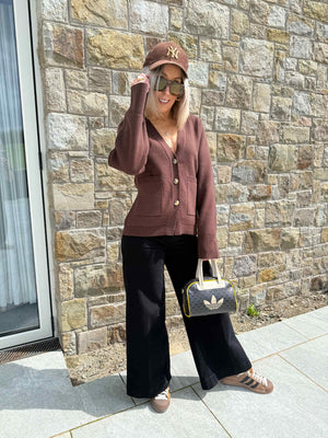 Lizzy Cardigan - Coffee