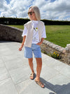 Olive Ice Cocktail Glass Oversized T-Shirt - White