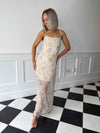 Frida Lace Cami Midi Dress - Blue Lace