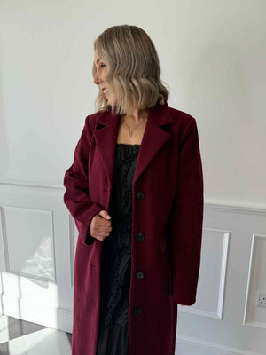 Jadine Long Coat - Tawny Port
