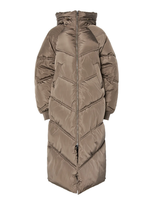 Jolie Long Puffer Coat - Morel