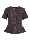 Chia Cinched Waist Top - Leopard