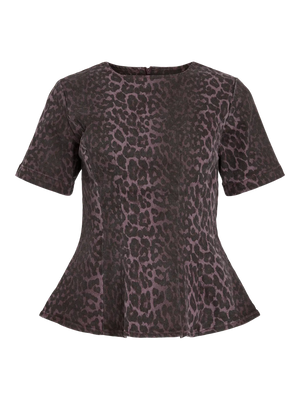 Chia Cinched Waist Top - Leopard