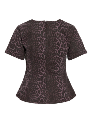 Chia Cinched Waist Top - Leopard