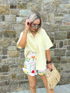 Femme Blouse - Yellow Stripe