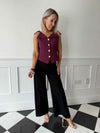 Perri Palazzo Jeans - Black