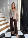 Kora High Waist Wide Leg Jeans - Brown