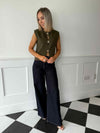 Sadie Palazzo Jeans - Dark Denim