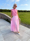 Yaz Denim Waistcoat - Fuchsia