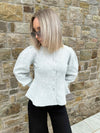 Annie Knitted Cardigan - Light Grey