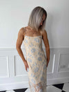 Frida Lace Cami Midi Dress - Blue Lace