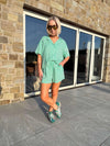 Nya Striped Shorts - Green