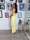 Hollie Strappy Cami Textured Maxi Dress - Yellow