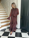 Brea Long Chiffon Dress - Plum