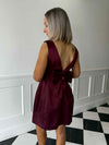 Courtney Bow Dress - Plum