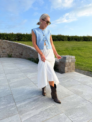 Yaz Denim Waistcoat - Denim