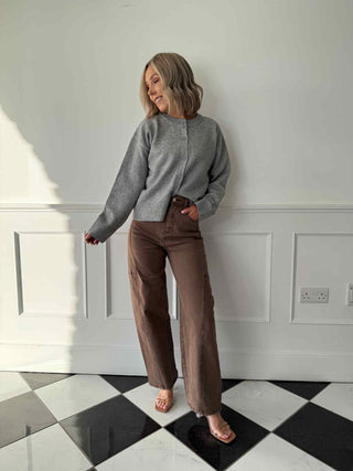 Joni Knit Cardigan - Grey