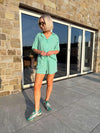 Nya Striped Shorts - Green