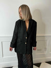 Harlee Textured Sparkle Blazer - Black
