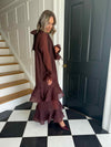 Brea Long Chiffon Dress - Plum