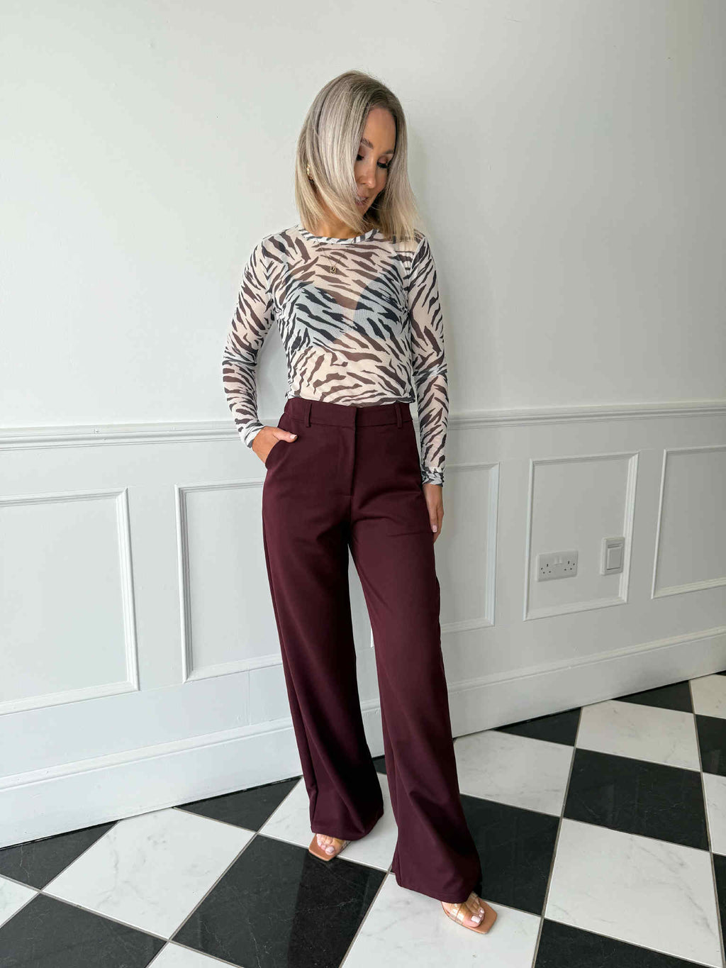 Robyn Trousers - Burgundy